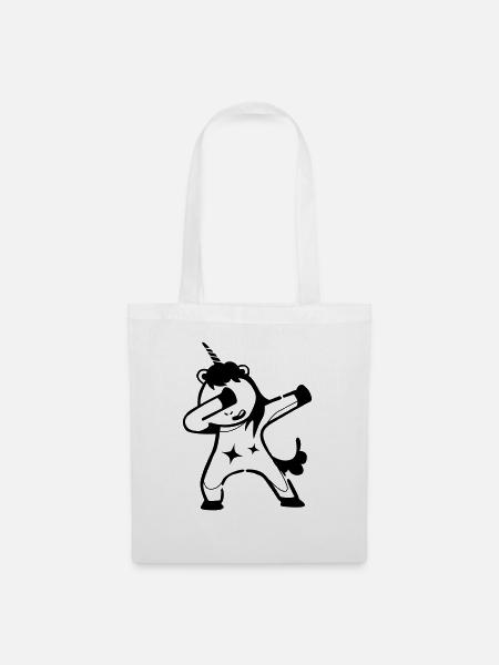 DAB Einhorn - Stoffbeutel - Weiß