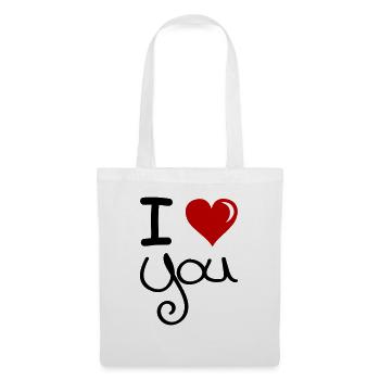 i love you 1 - Stoffbeutel - Weiß - Vorne