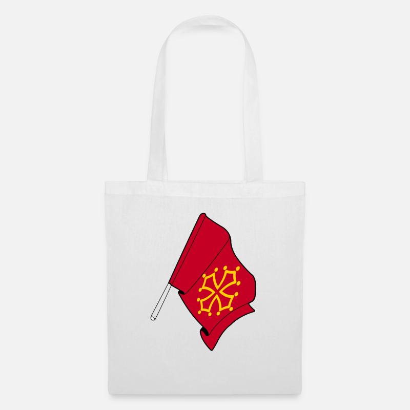 Drapeau Midi Pyrénées - Sac en tissu - blanc