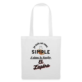 Simple Dude - Rugby and Aperitif - Tote Bag - white - Front