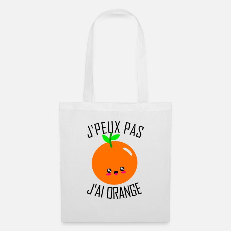 orange - Tote Bag - white