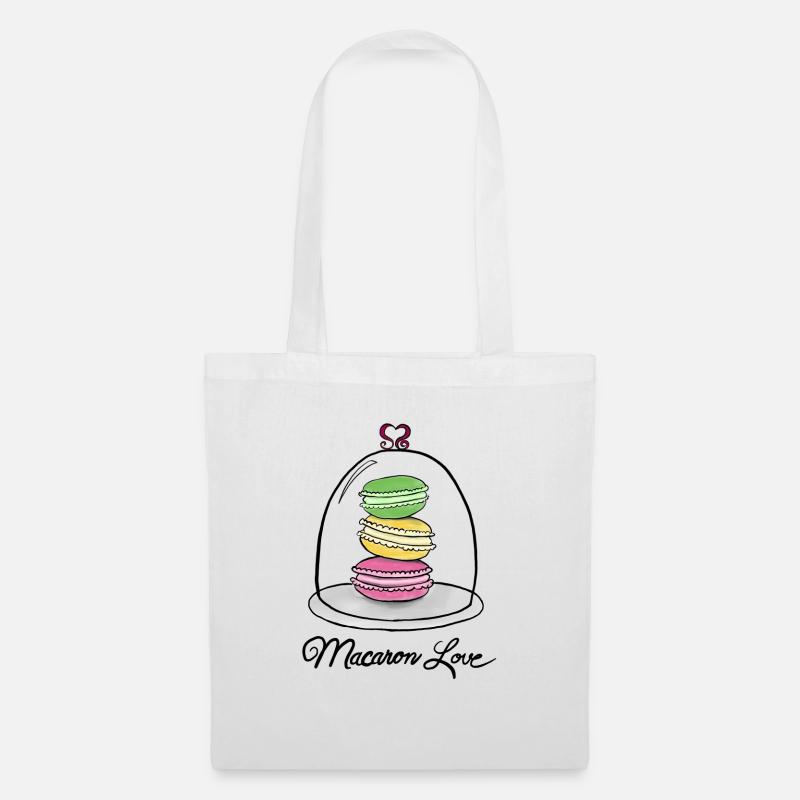 Macaron Liebe - Macaron Love - Stoffbeutel - Weiß