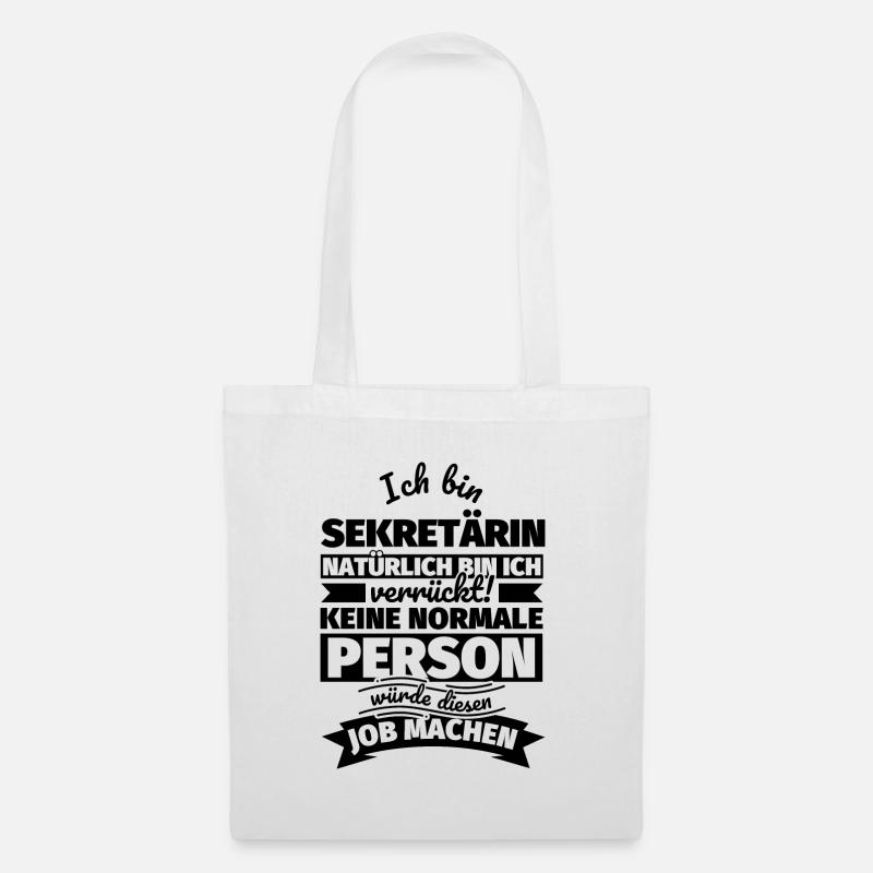 Sekretärin Geschenke - Stoffbeutel - Weiß