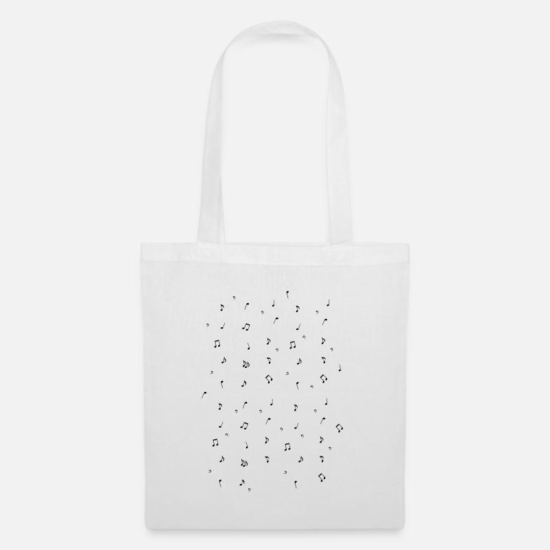 Dancing Music Notes - Tote Bag - white
