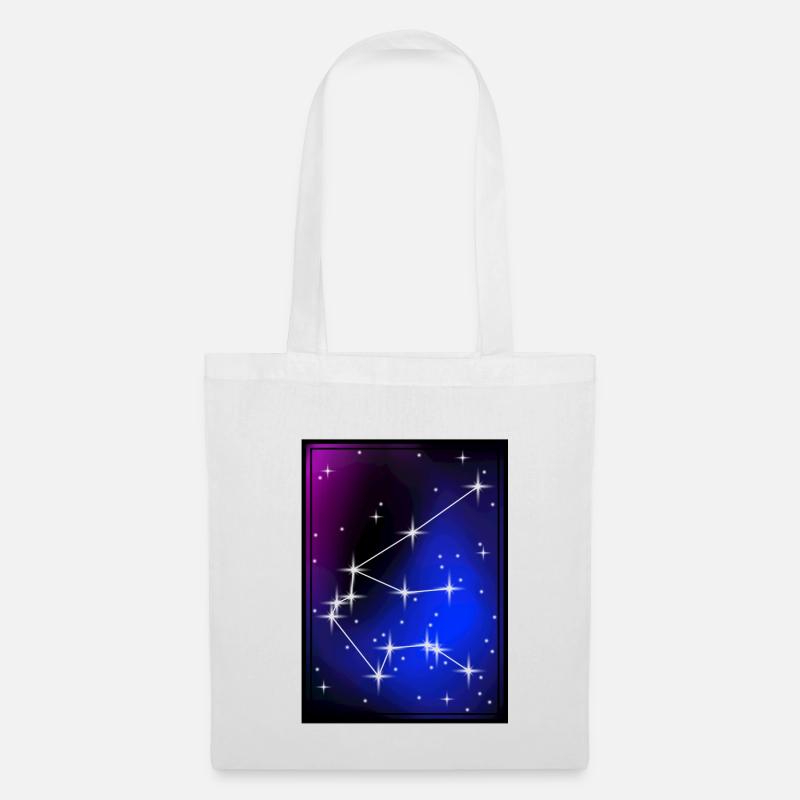 Zodiac constellation alignment -Aquarius - Tote Bag - white