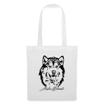 ALASKAN MALAMUTE Portrait Le cadeau des chiens de Wilsign - Sac en tissu - blanc - Devant