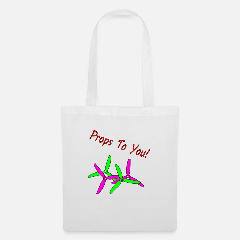 FPV Drohne, Drone Shirt. Heli Flugzeug Modellbau - Stoffbeutel - Weiß