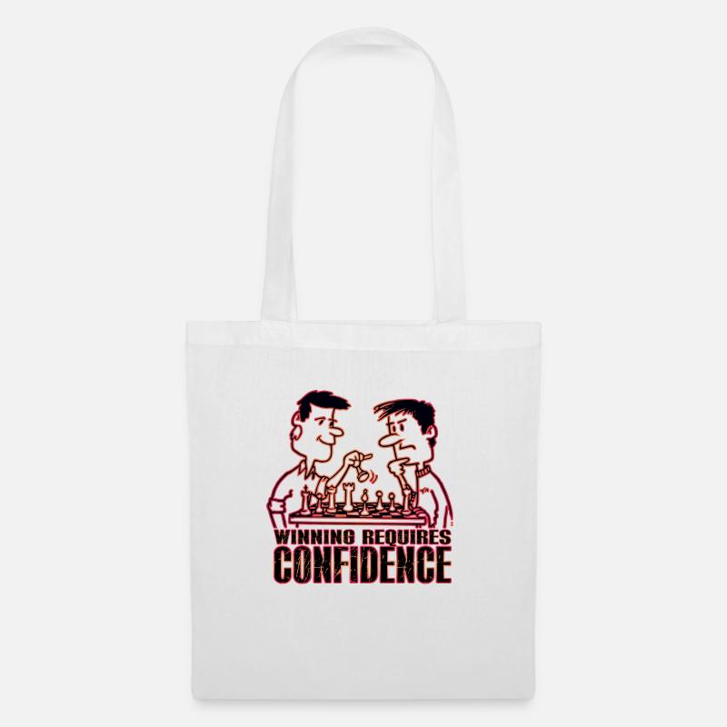 Winning requires confidence - Tote Bag - white