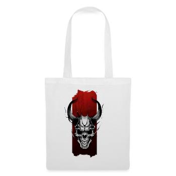 Eternal Vigil: Horned Skull - Tote Bag - white - Front