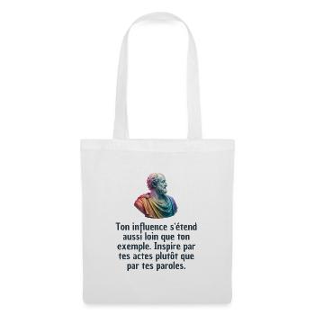 T-shirts Stoïcisme : L'inspiration à portée de soi - Sac en tissu - blanc - Devant