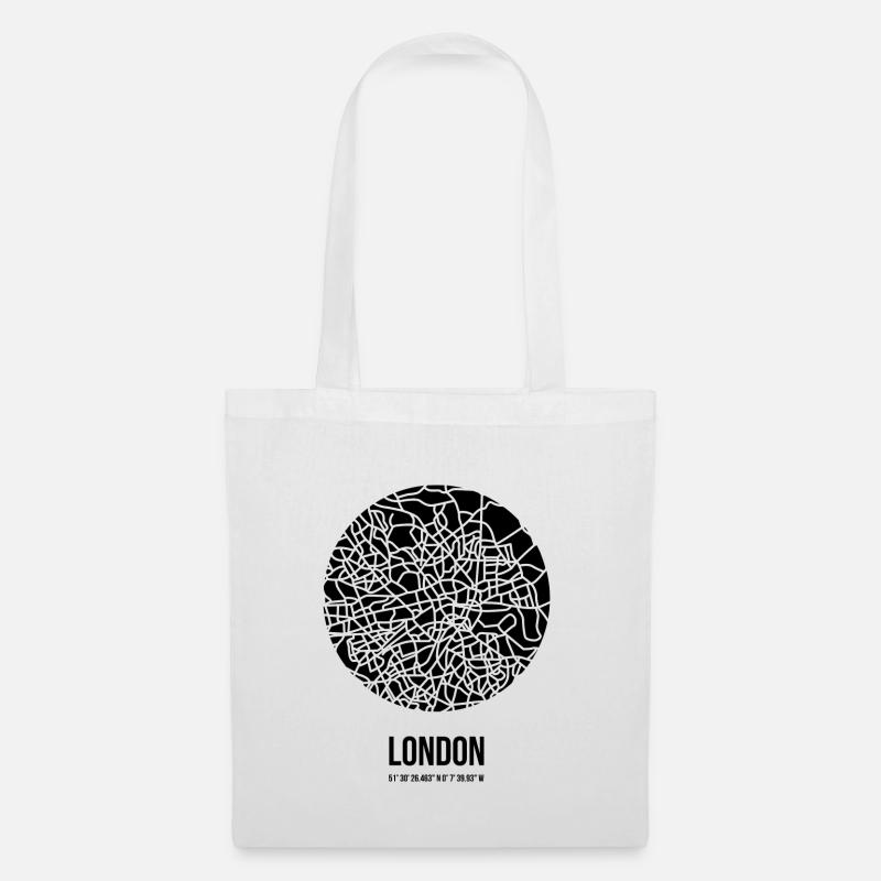 Londres Map - Sac en tissu - blanc