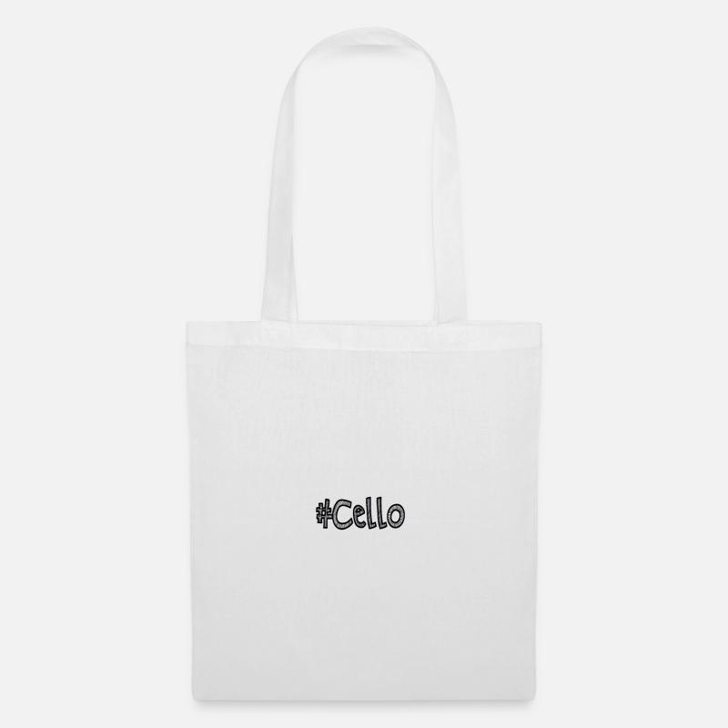 #Cello - Stoffbeutel - Weiß