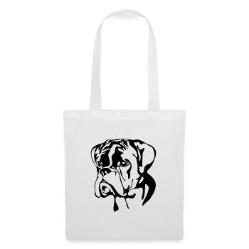 BOXER PORTRAIT Wilsigns chien chiens - Sac en tissu - blanc - Devant