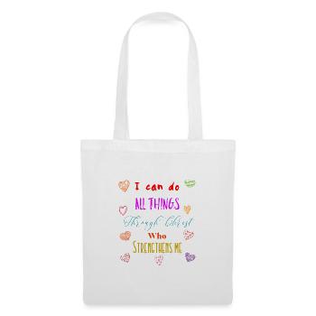 Jésus Jésus Jésus chrétien chrétien chrétien chrétien - Sac en tissu - blanc - Devant