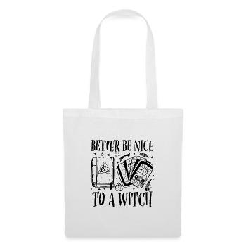 Be nice to a witch | Witches Gift Idea - Tote Bag - white - Front