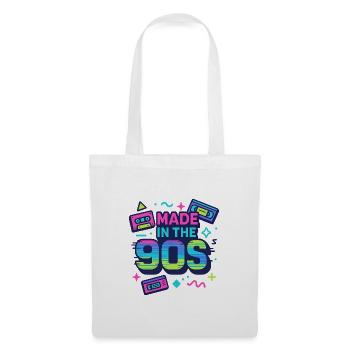 Made in the 90s – Colorful Retro Vintage Design - Tote Bag - white - Front