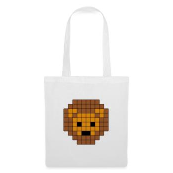 Löwe Pixel-Art - Stoffbeutel - Weiß - Vorne