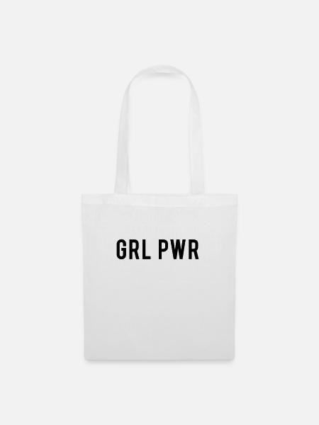 GRL PWR – für starke Frauen und beste Freundinnen - Stoffbeutel - Weiß