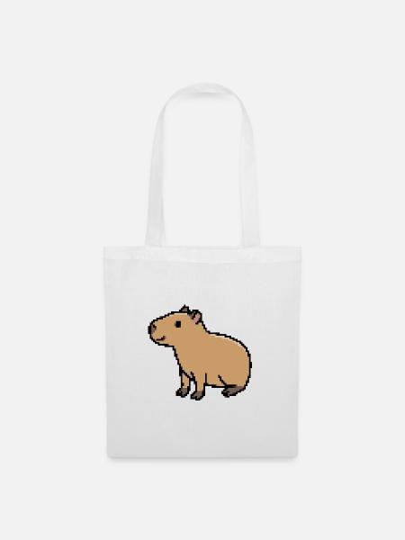 pixelcapybara - Stoffbeutel - Weiß