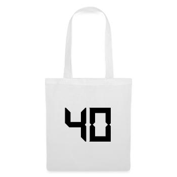 40 YEARS. 40th ANNIVERSARY. BIRTHDAY 40 YEARS. 40 - Tote Bag - white - Front