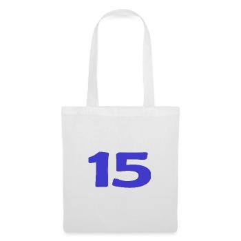 15. 15 ANS. 15e ANNIVERSAIRE. ANNIVERSAIRE 15 ANS. - Sac en tissu - blanc - Devant