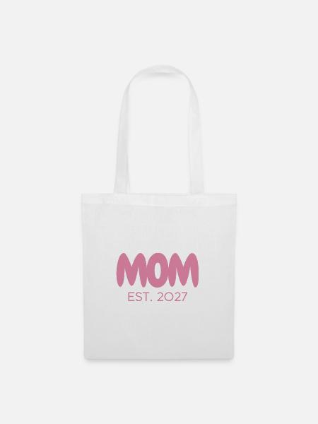 Mom EST. 2027  - Stoffbeutel - Weiß