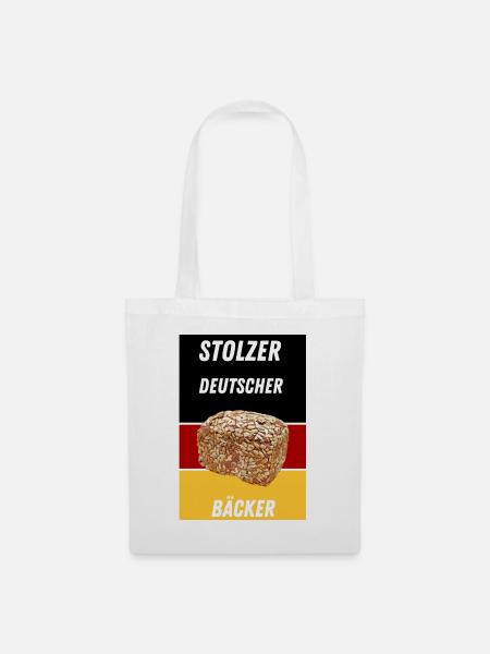 Stolzer deutscher Bäcker - Stoffbeutel - Weiß