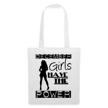 December Girls cadeau anniversaire - Sac en tissu - blanc - Devant