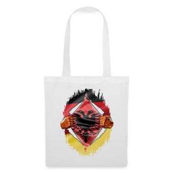 German-Albanian dual citizen Albanian heart - Tote Bag - white - Front