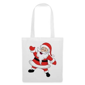 Motif de Noël drôle - Sac en tissu - blanc - Devant