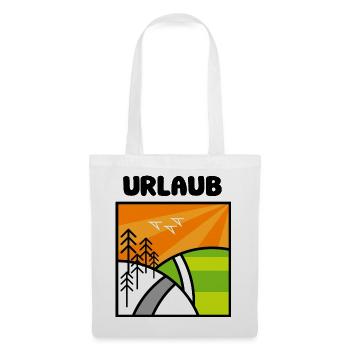 urlaub natur nature landschaft berge minimal icon - Stoffbeutel - Weiß - Vorne