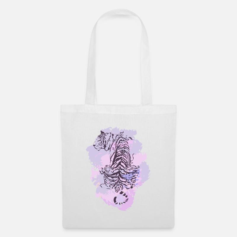 Tiger purple - Tote Bag - white