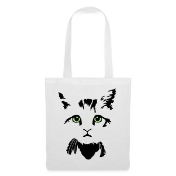 bébé chat - baby cat - 2 colours - Sac en tissu - blanc - Devant