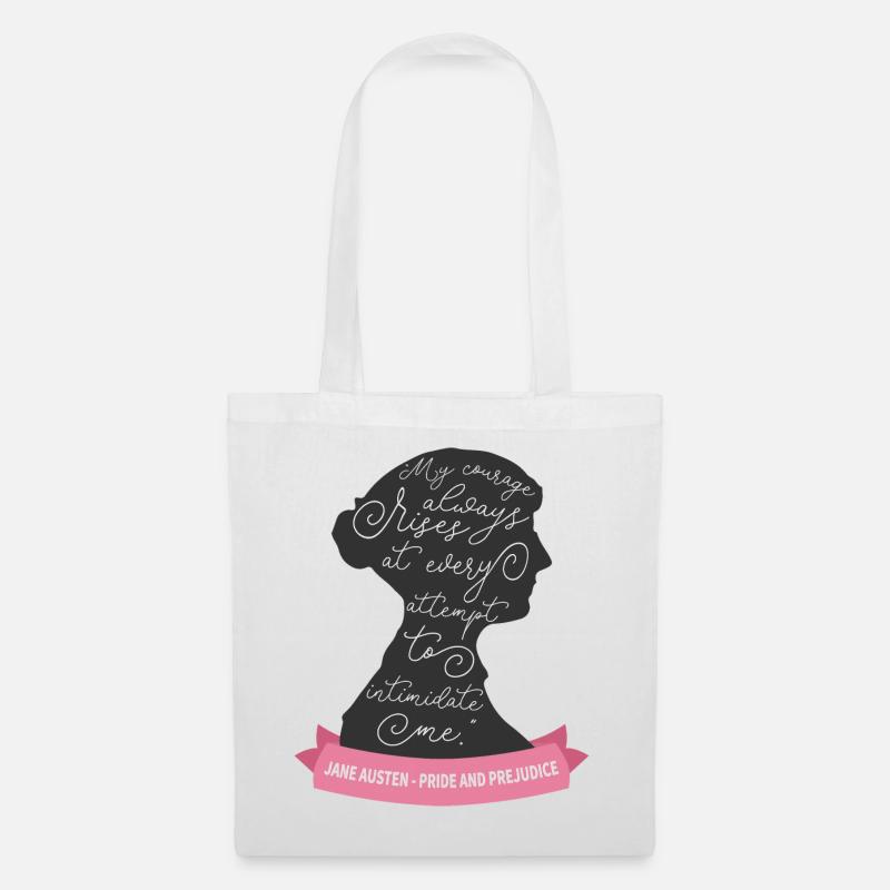 Stolz und Vorurteil Zitat I - Jane Austen - Stoffbeutel - Weiß
