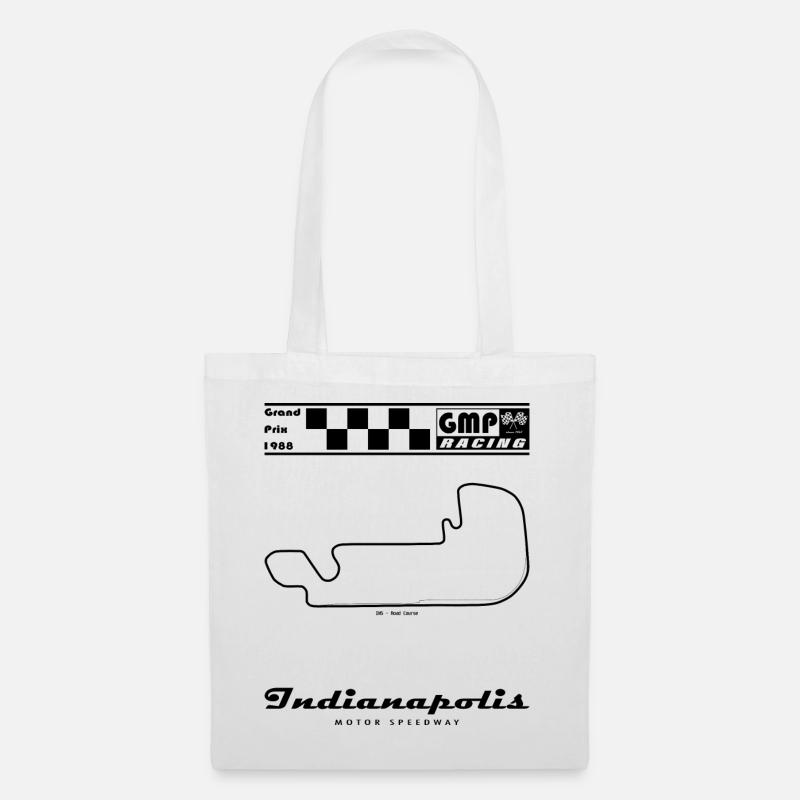 Indianapolis Racing Grand Prix Print Design - Stoffbeutel - Weiß