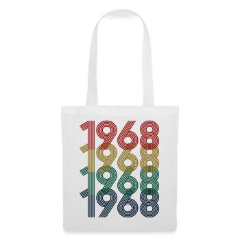 Cool Retro 1968, 54 ans, cadeau de 54e anniversaire - Sac en tissu - blanc - Devant