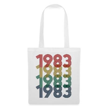 Cool Retro 1983, 40 ans, cadeau de 40e anniversaire - Sac en tissu - blanc - Devant