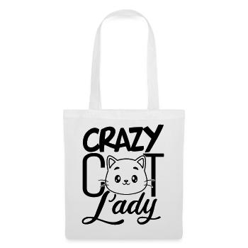 Cat-crazy girl - Tote Bag - white - Front