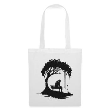 Minimal Design, Tree, Silhouette, Lonely, Nature - Tote Bag - white - Front