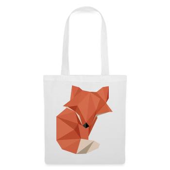 origami fox - Stoffbeutel - Weiß - Vorne