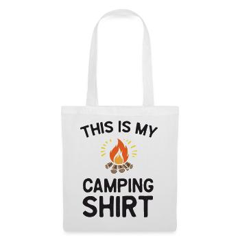 Das ist mein Camping-Shirt - Stoffbeutel - Weiß - Vorne