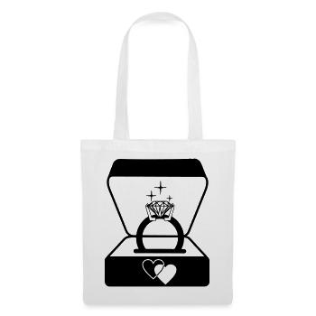 Jeweler wedding ring in box - Tote Bag - white - Front