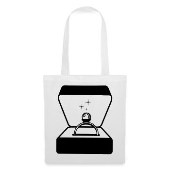 Ring with pearl in box - Tote Bag - white - Front