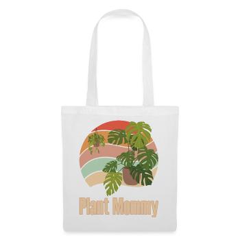 Plant Mommy Geschenk Pflanzenmama Zimmerpflanzen - Stoffbeutel - Weiß - Vorne