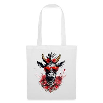 Festayre, féria et taureau fun, pour faire la fête - Sac en tissu - blanc - Devant