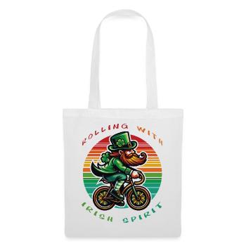 Leprechaun Cycling St. Patrick's Day - Tote Bag - white - Front