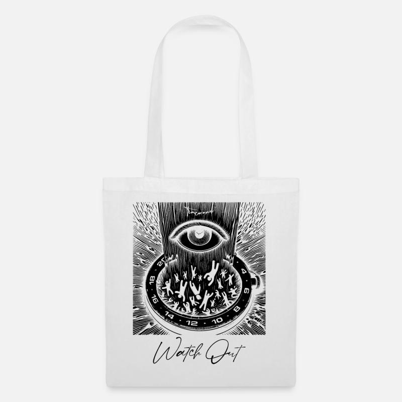 Watch Collector Pitfall - Black (Back Print Only) - Tote Bag - white