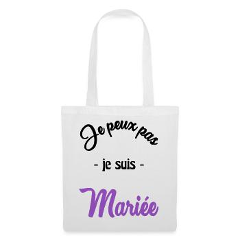 FUTURE MARIEE. EVJF. MARIEE. TEAM. TEAM MARIEE - Sac en tissu - blanc - Devant
