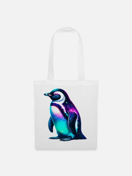 Aurora Borealis Pinguin - Stoffbeutel - Weiß