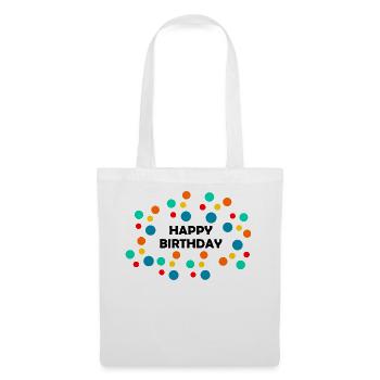 HAPPY BIRTHDAY. HAPPY BIRTHDAY. ANNIVERSARY. - Tote Bag - white - Front